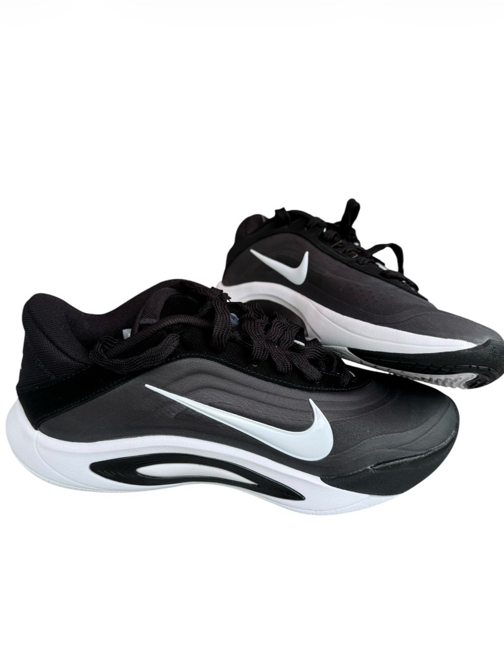 Nike Men’s Black & White Low-Top Sneakers with Swoosh